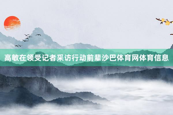 高敏在领受记者采访行动前辈沙巴体育网体育信息