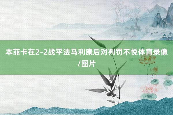 本菲卡在2-2战平法马利康后对判罚不悦体育录像/图片