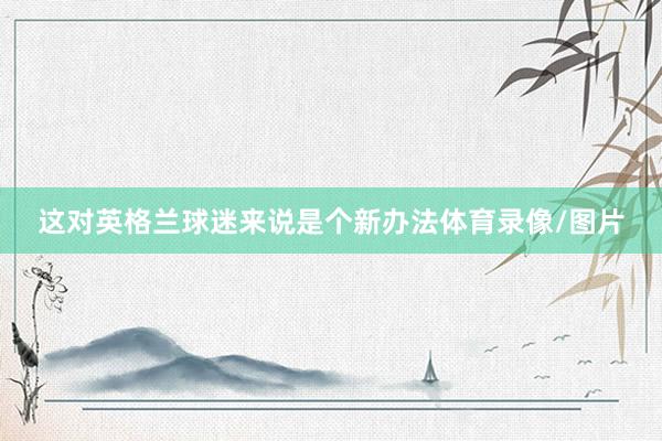 这对英格兰球迷来说是个新办法体育录像/图片